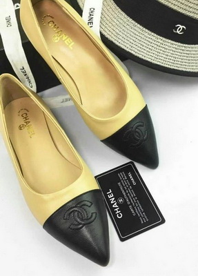CHANEL Shallow mouth flat shoes Women--047